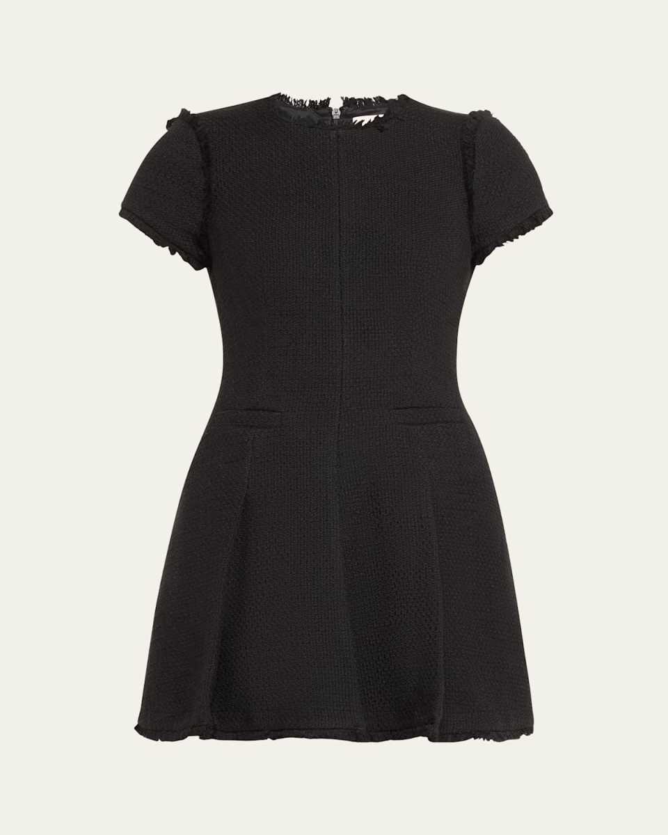 Nova Cotton Boucle Pleated Mini Dress